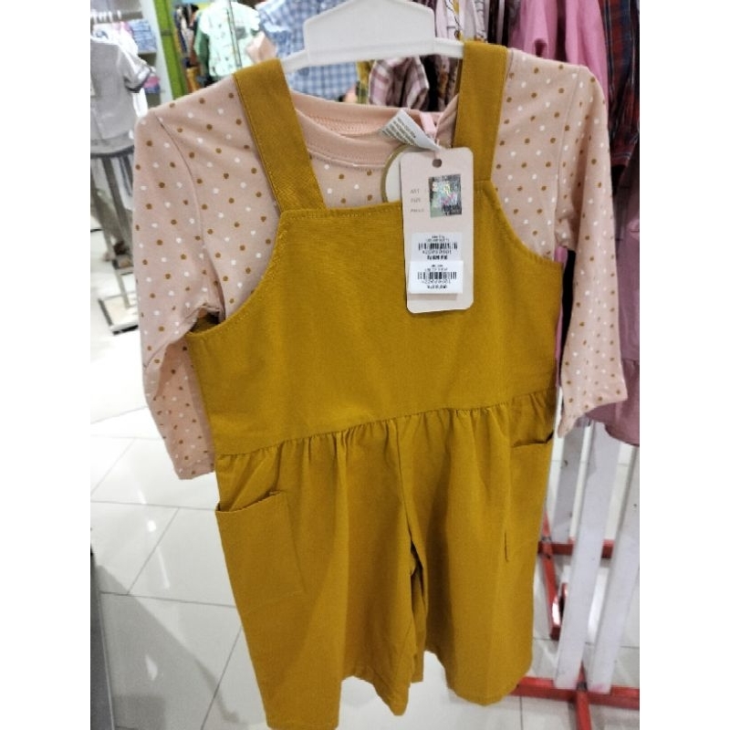 QNA Baju Setelan Overall Anak Perempuan Usia 1-4 Tahun Original