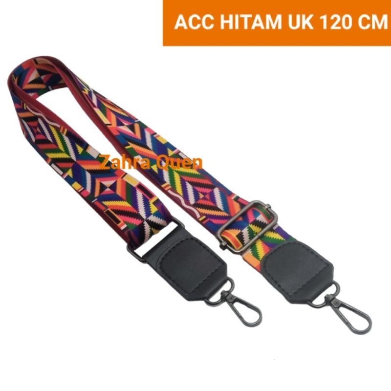 Long strap tali panjang tas slempang motif rainbow UK 120 cm