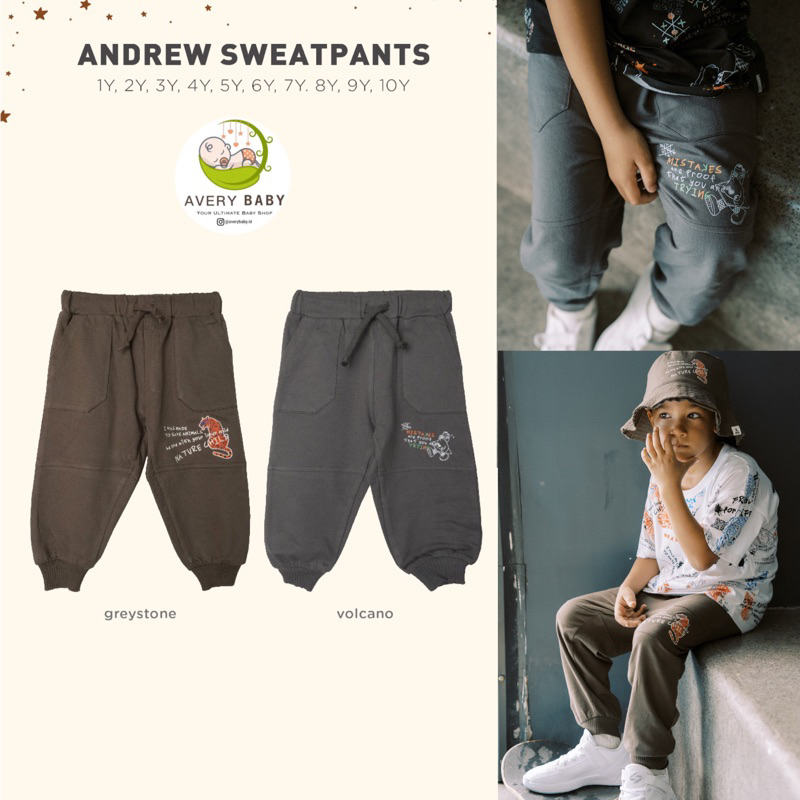 BOHOPANNA ANDREW SWEATPANTS / BOHOPANNA DUAL JOGER PANTS / Celana anak