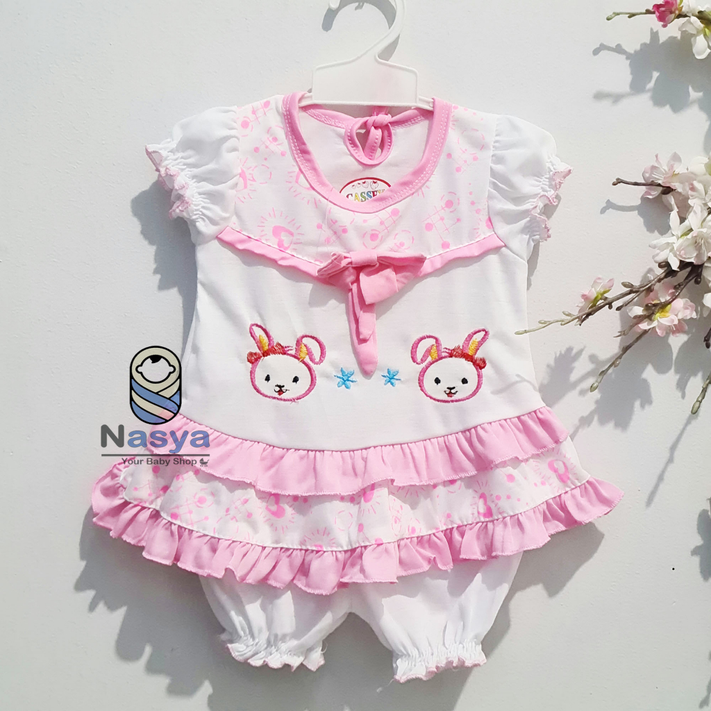 [N-043] Baju Setelan sehari-hari anak perempuan untuk newborn (0-6 bulan)