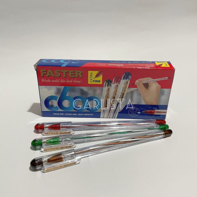 

(PACK) Bolpen Faster C600 0.7 / Pulpen Faster C600 0.7 / Bolpoin C600 0.7 (Pak)