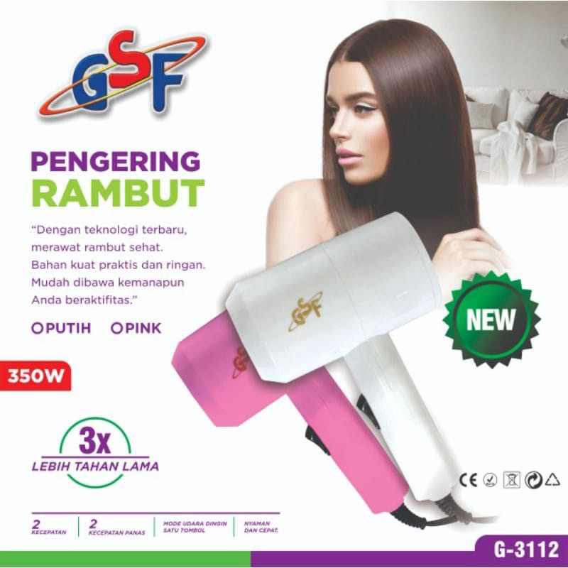 Hair Dryer Mini Low Watt 350W Q2 8109 1 speed 2 mode Suhu Traveling Praktis Pengering Rambut Professional