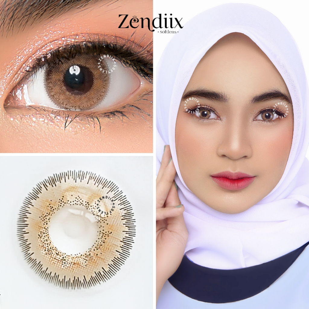 Softlens MINI SHEER Warna BROWN 14.2mm Normal Beda Minus