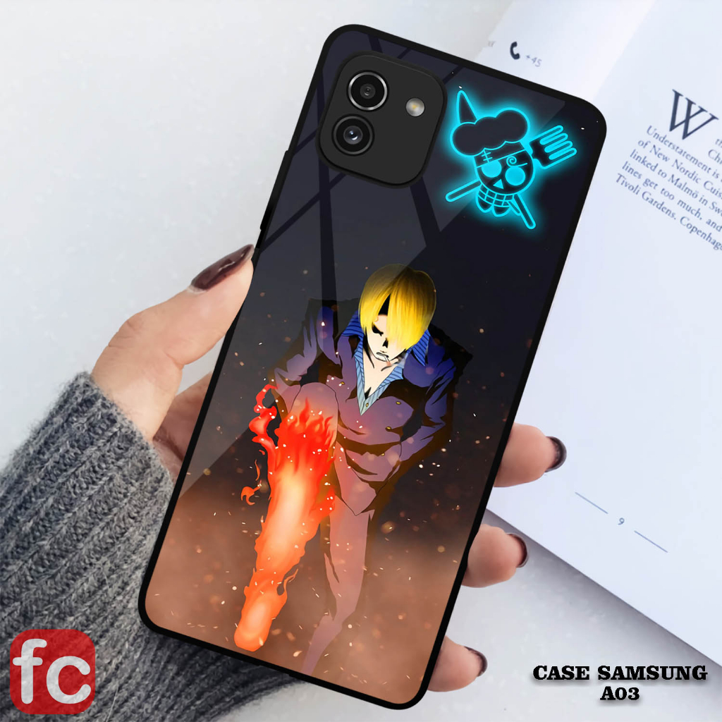 Case Glossy Samsung A03 [FR44] Anime One Piece Casing Hp Kilau A03 Silikon Kesing Hape Smarphone Pel