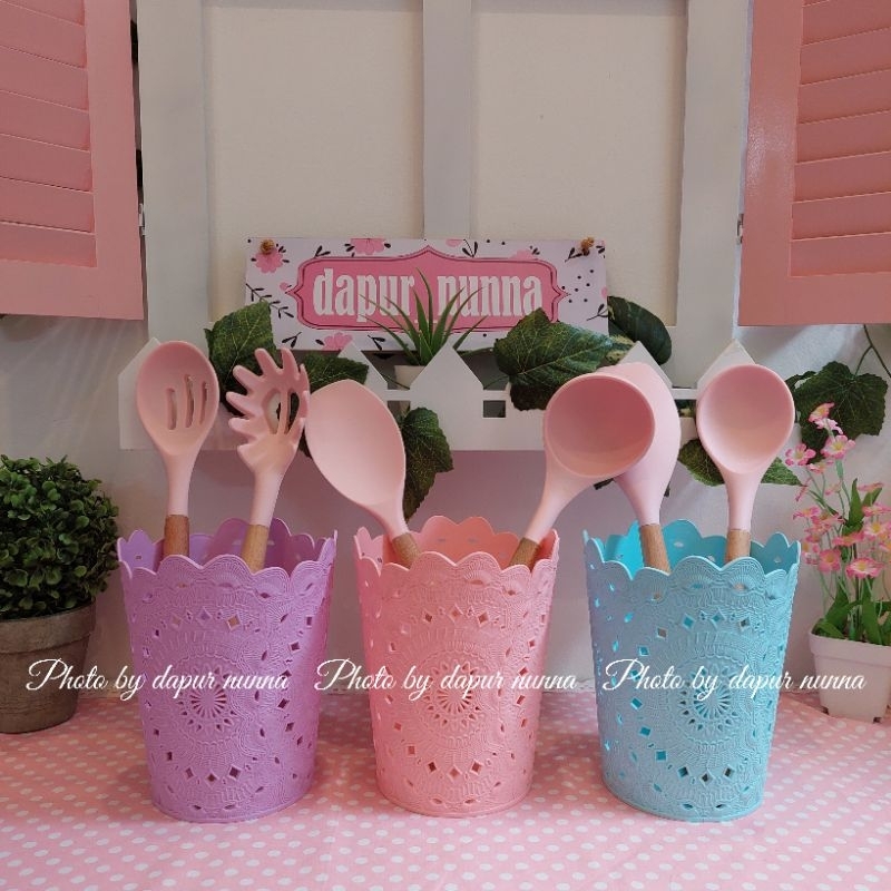 DAPUR NUNNA SUTIL BUCKET PINK UNGU | TEMPAT SUTIL | KERANJANG SUTIL | KERANJANG SEBAGUNA | SUTIL BUC
