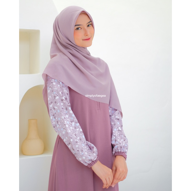 READY AZALEA MOTIF GAMIS BUTIK MURAH LENGAN MOTIF MANSET KARET BY SIMPLYOFAEGEA SAE