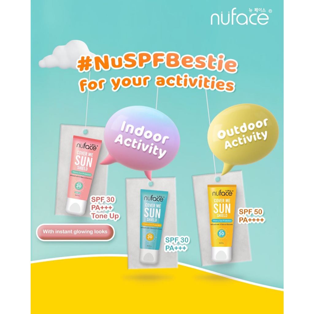 Nuface Cover Me Sun Shield SPF 30 PA+++ / Suncreen Wajah