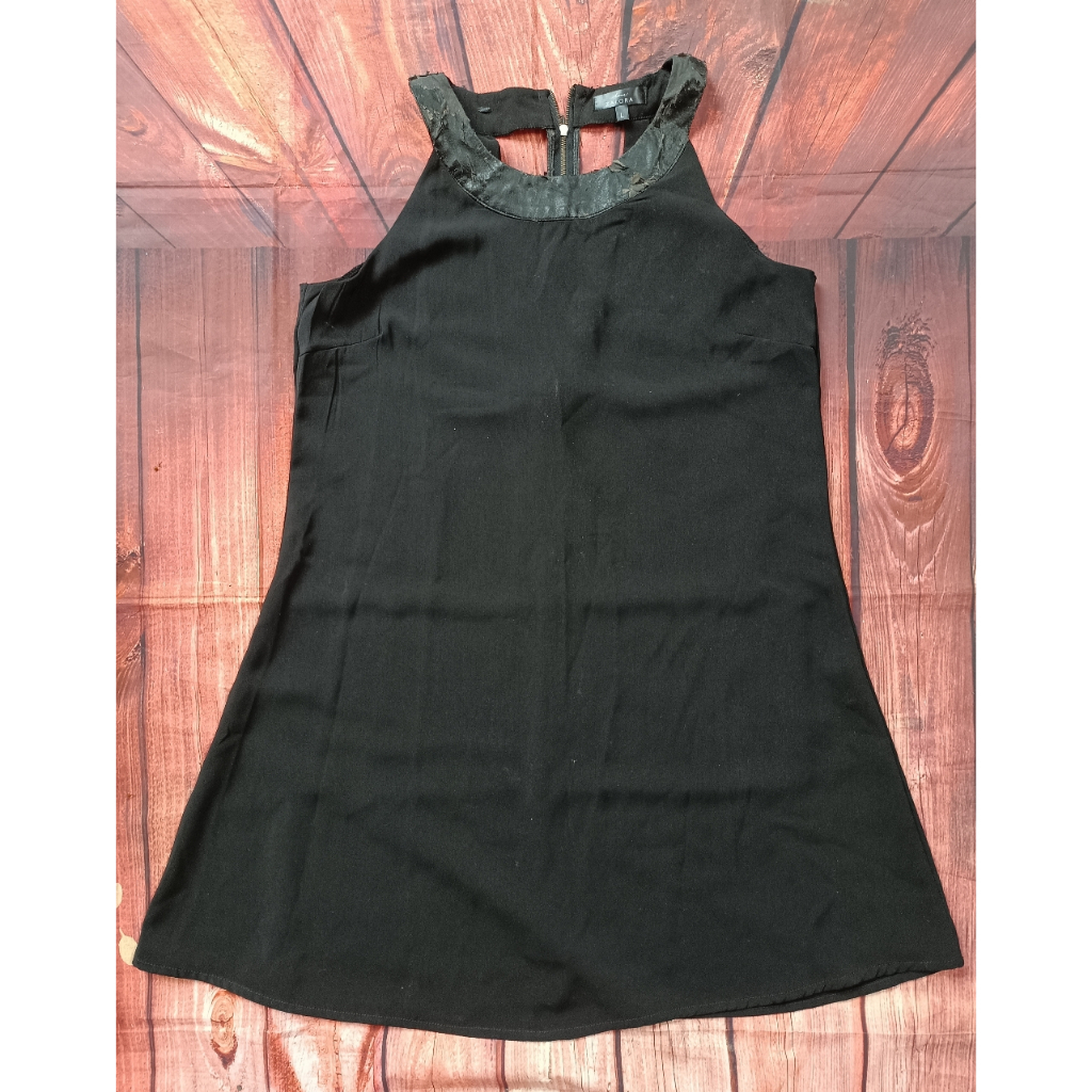 Baju Gaun Dress Terusan Wanita Hitam Merk Zalora Size L Murah