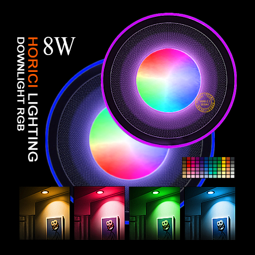 MEREK HORICI ASLI 8W LAMPU DOWNLIGHT/ CEILING RGB 1 PCS, RGB WARNA WARNI