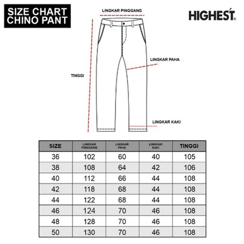 Chinos Long Pants Big Size HIGHESTWORLD HCBP13