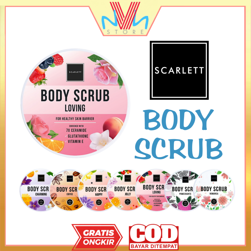 SCARLETT WHITENING BODY SCRUB - BODY SCRUB SCARLETT - LULUR SCARLETT - SCARLETT BODY SCRUB