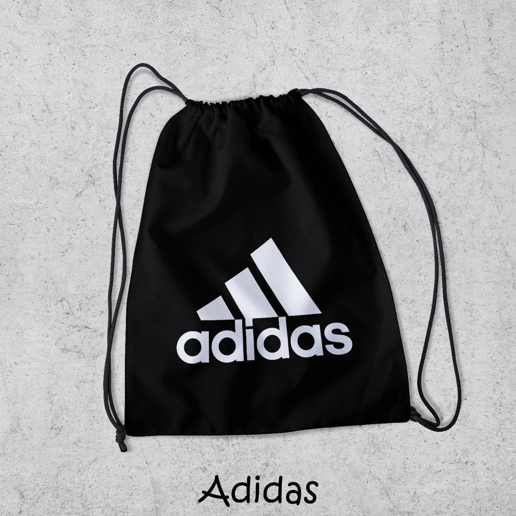 NEW TAS SERUT TRAVEL ADIDAS NIKE HITAM SIMPLE UNTUK BEKAL  FUTSAL GYM OLAHRAGA RENANG SANTAI KULIAH KERJA PRIA WANITA