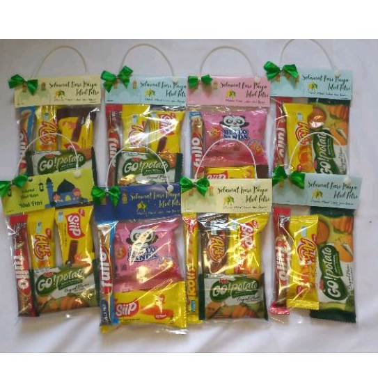 

plastik snack hampers anak (sudah dengan tali, label sesuai request)