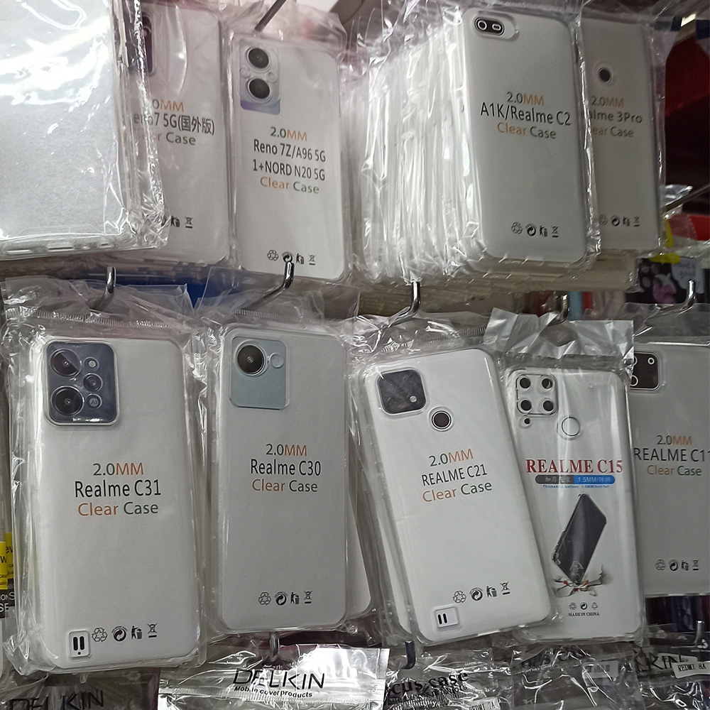 CLEAR CASE PREMIUM FOR REALME C2/C11/C15/C21/C30/C31/C35/8i/9i/NARZO 50A SOFTCASE BENING