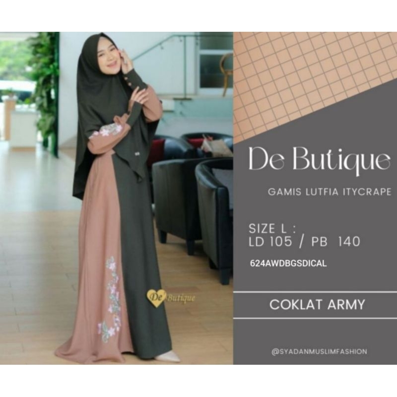 Gamis Luthfia set syari By De Butique