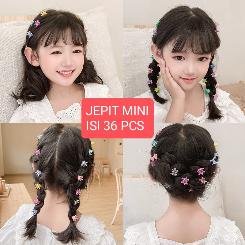 JEPIT MINI ISI 36 PCS JEPIT PONI JEPITAN RAMBUT LUCU FASHION AKSESORIS RAMBUT KOREA