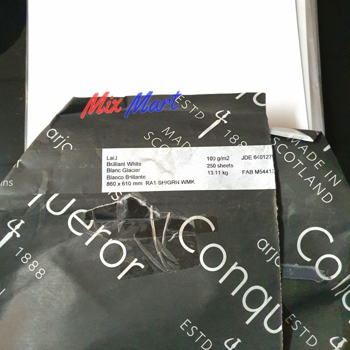 

Kertas Conqueror ukr A4 100 gsm 1 PACK isi 250 lembar WHITE