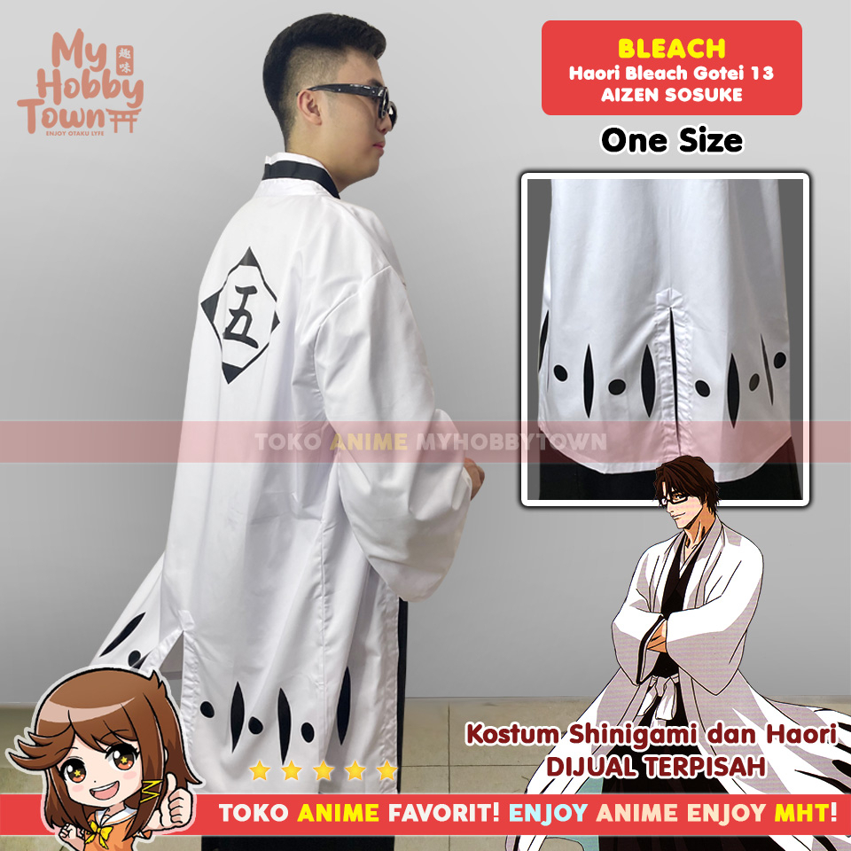 Jubah Haori Anime Bleach Gotei 13 Aizen Sousuke 5 Kostum Cosplay