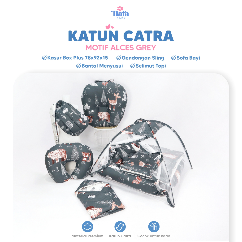 NAFA BABY - Elite Package Include Kasur Box Plus | Gendongan | Bansui | Sofa Baby | Selimut Topi