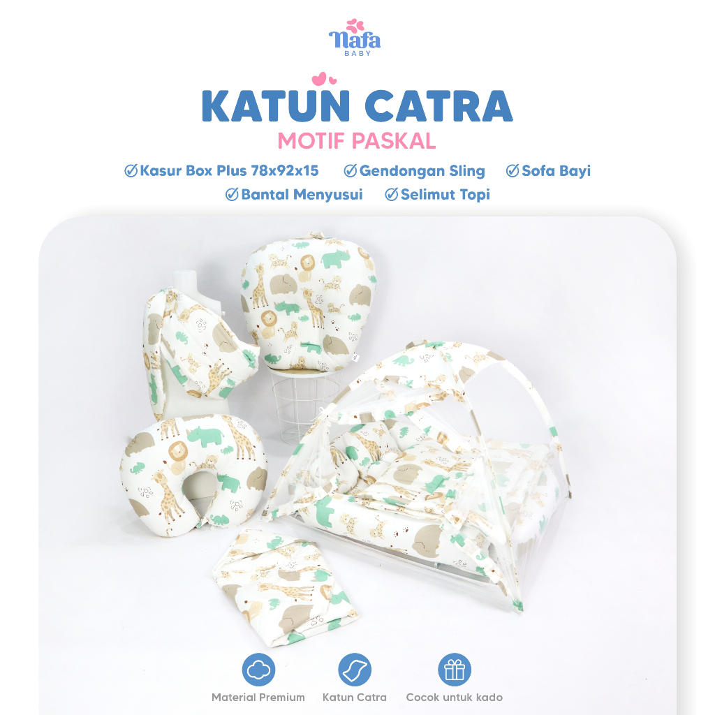 NAFA BABY - Elite Package Include Kasur Box Plus | Gendongan | Bansui | Sofa Baby | Selimut Topi