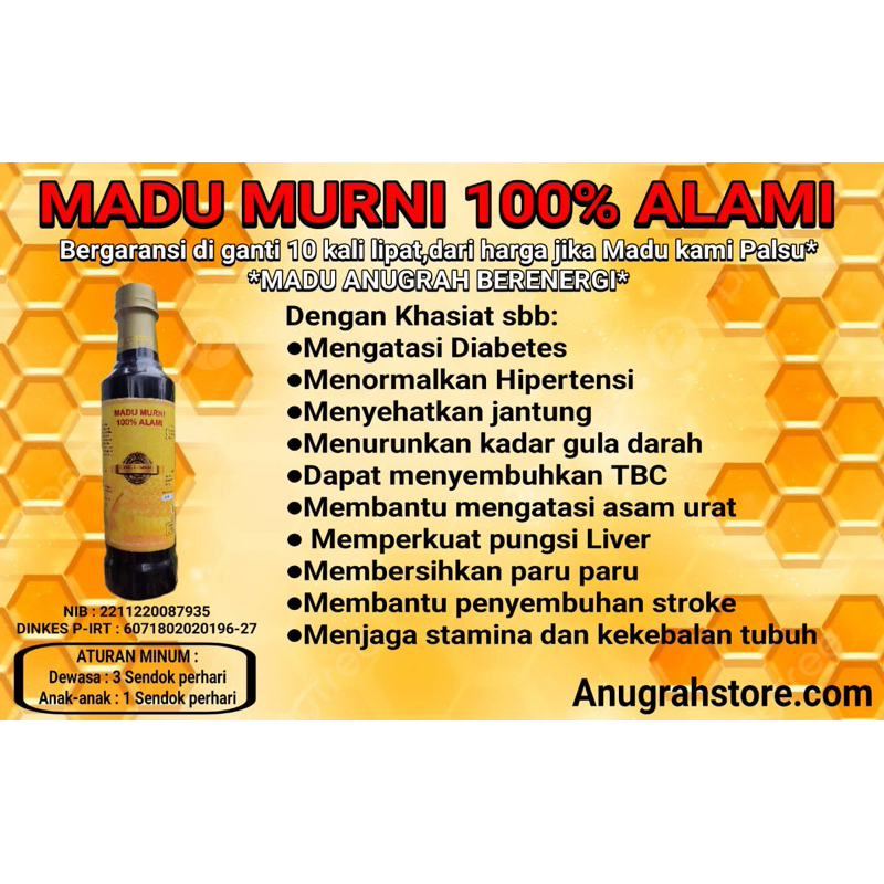

Madu murni (asli 100%)