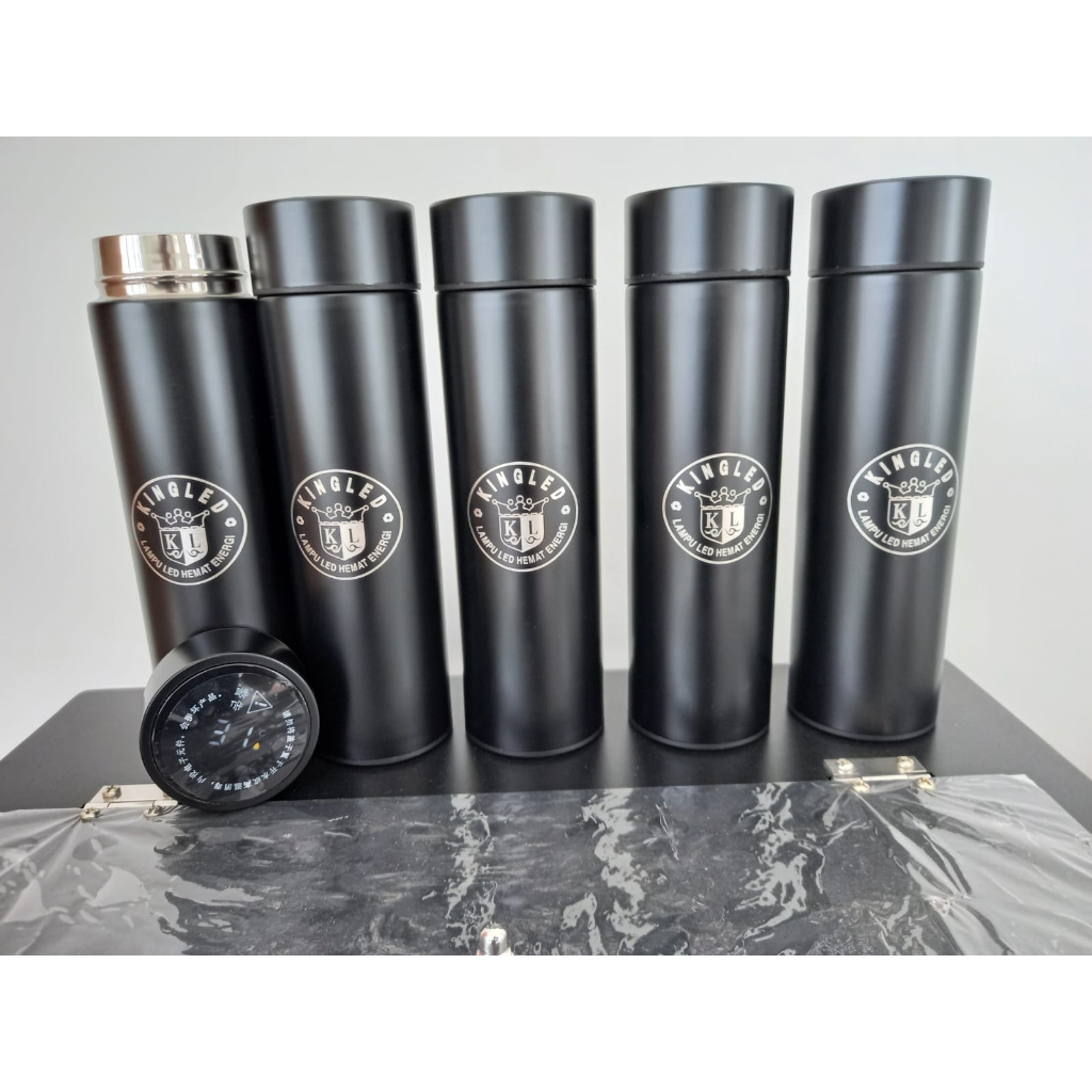 TUMBLER CUSTOM ECERAN GROSIR Tumbler Sakura Life Tutup LED 500ml + grafir cetak Nama Logo Laser Grafir Souvenir Promosi