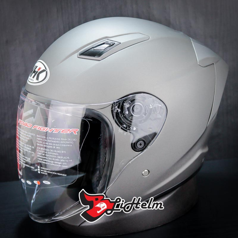 NHK HELM R1 ELITE SOLID | GREY DOFF | SINGLE VISOR