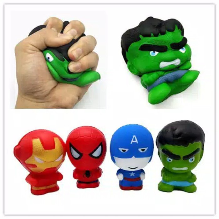✅ [ COD ] domingsobellestore - Mainan Squishy Spiderman / Mainan anak Sequisi Superhero / Mainan Ana