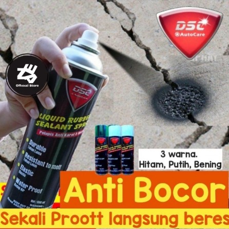 Waterproof spray ajaib anti bocor anti rembes - DSC Liquid Rubber Sealant Spray 500ml- Pelapis anti 