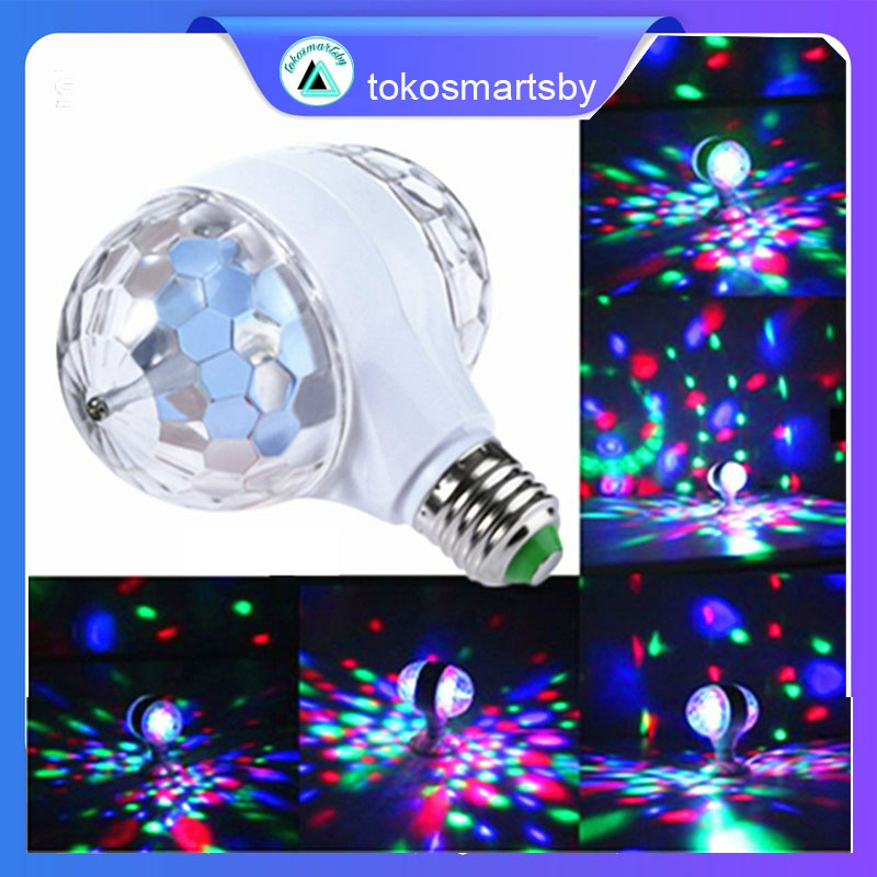 Lampu Disco 2 Sisi E 27 / Warna warni RGB TERANG 6w MS-681