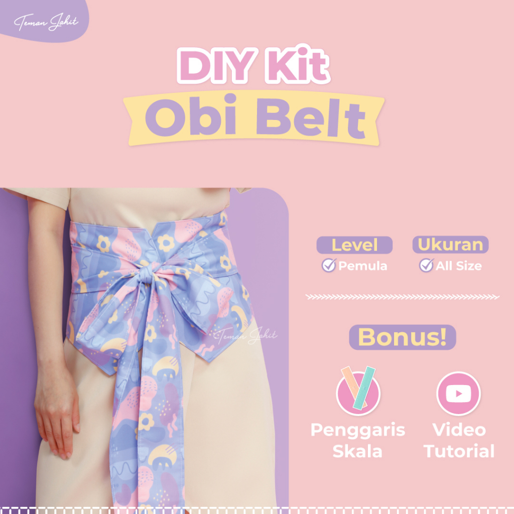 DIY Kit by Teman Jahit - Obi Belt / Ikat Pinggang ala Jepang