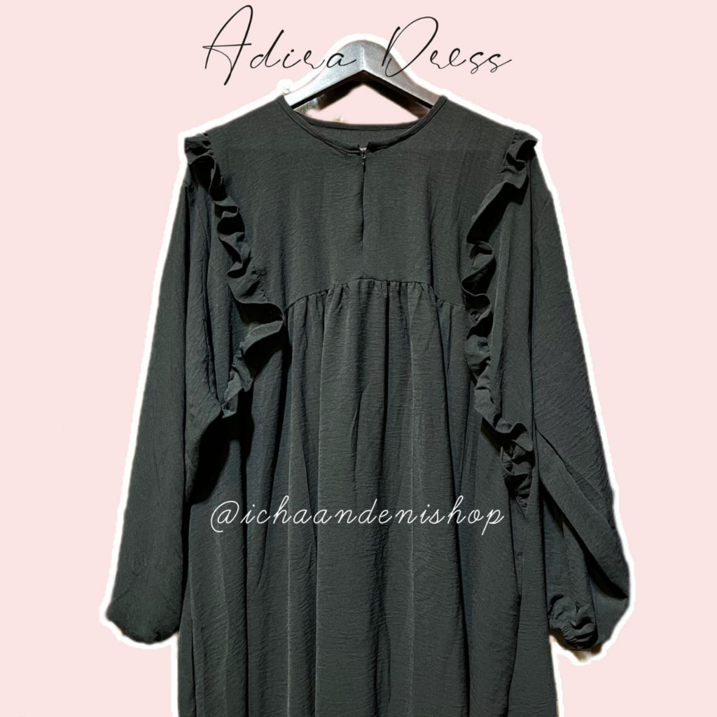 ICH - Gamis Adira Jumbo Ruffle Gamis Busui Dress Jumbo