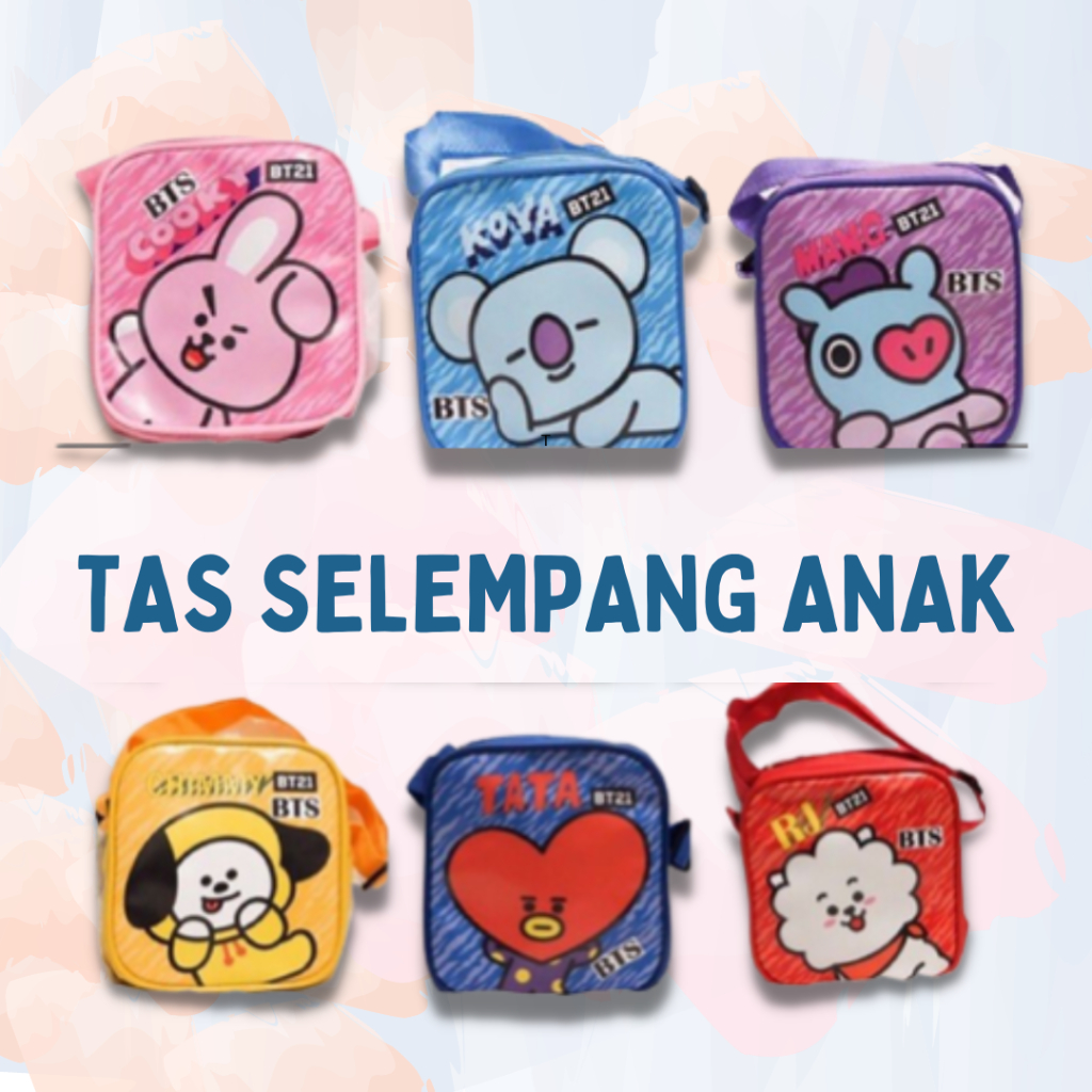 Tas Selempang Anak BT21/Tas Lebaran/Tas Amlop Lebaran
