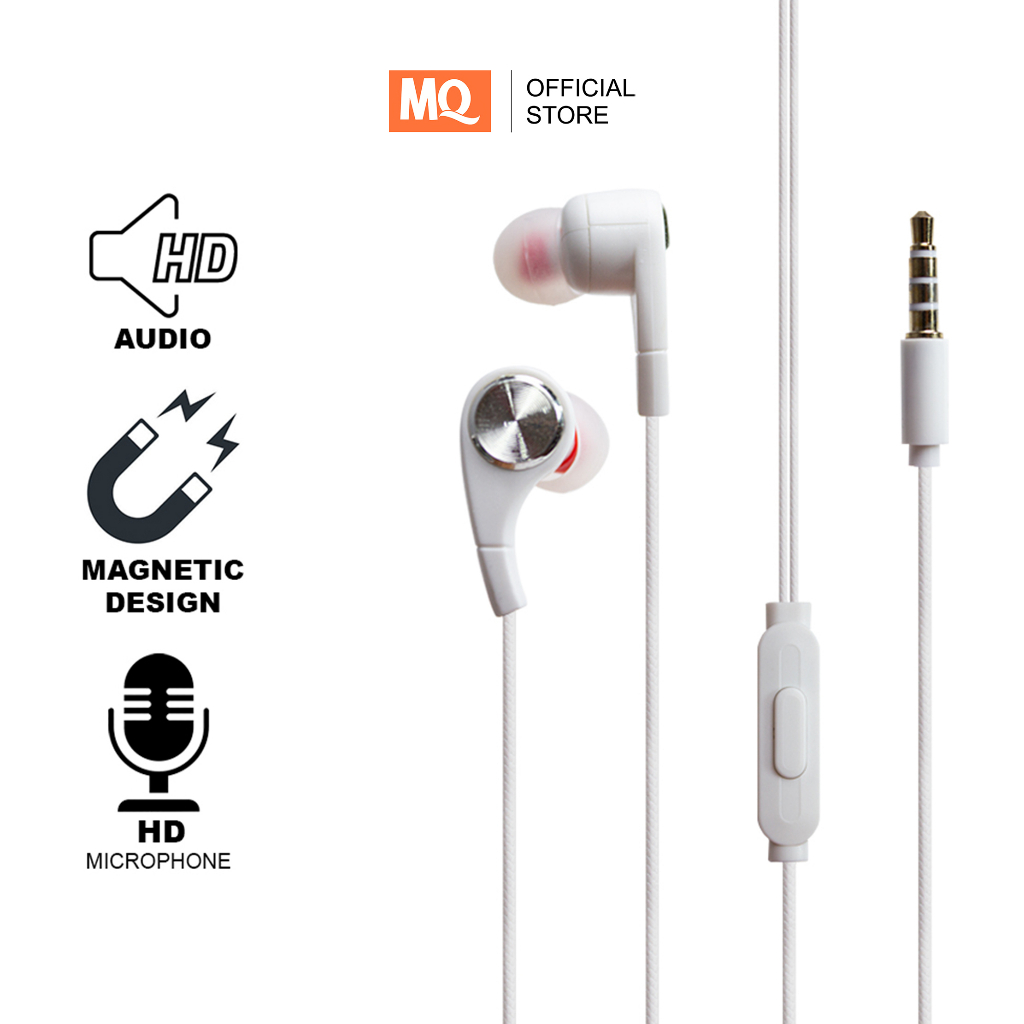 MQ Super Bass Headset Bass Stereo Earphone Wired Headphone With Mic Hedset Gaming Universal Phone Maghnetic Super Big Bass MQ123