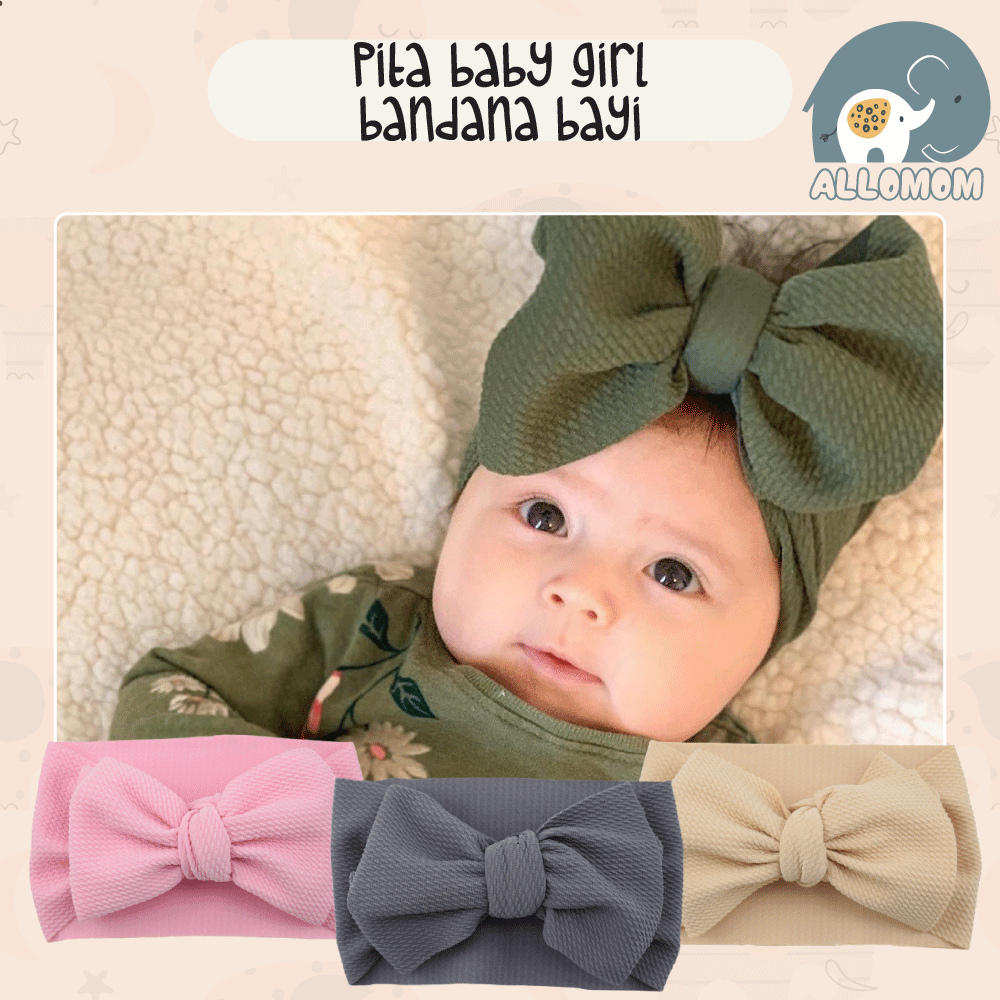 Pita Bando Baby Lucu / Headband Bayi / Newborn Cewek / Bandana Anak Turban Balita