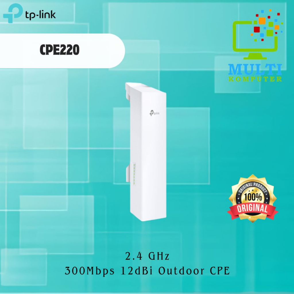 TPLink CPE220 2.4GHz 300Mbps 12dBi Outdoor CPE