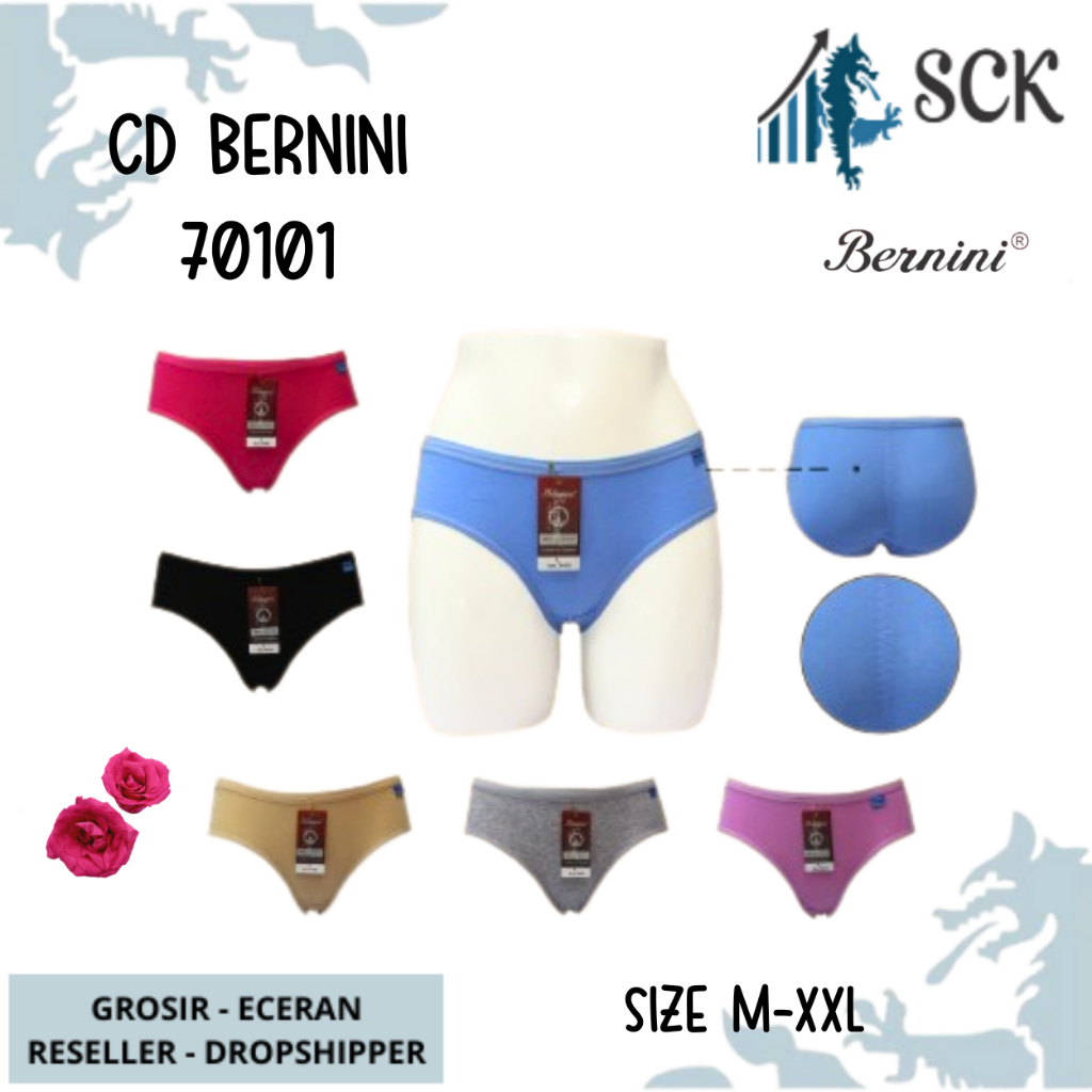 CD Wanita BERNINI 70101 Katun Halus Dingin / Pakaian Dalam Wanita Seamless  - sckmenwear GROSIR