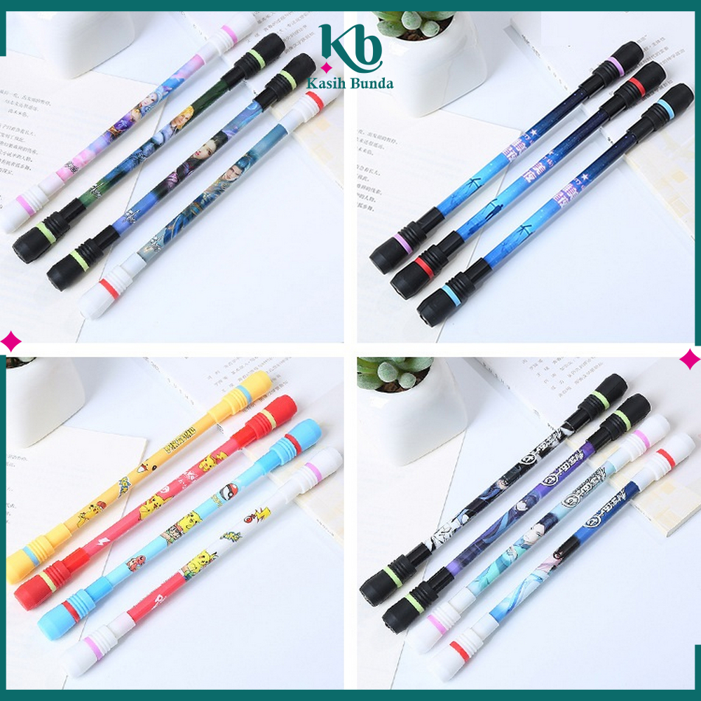 

Pulpen Putar Spinning Pen Pulpen Putar Karakter / Pena Mainan Anak Pen Spinner Balance Anti Stress BUNDA A38