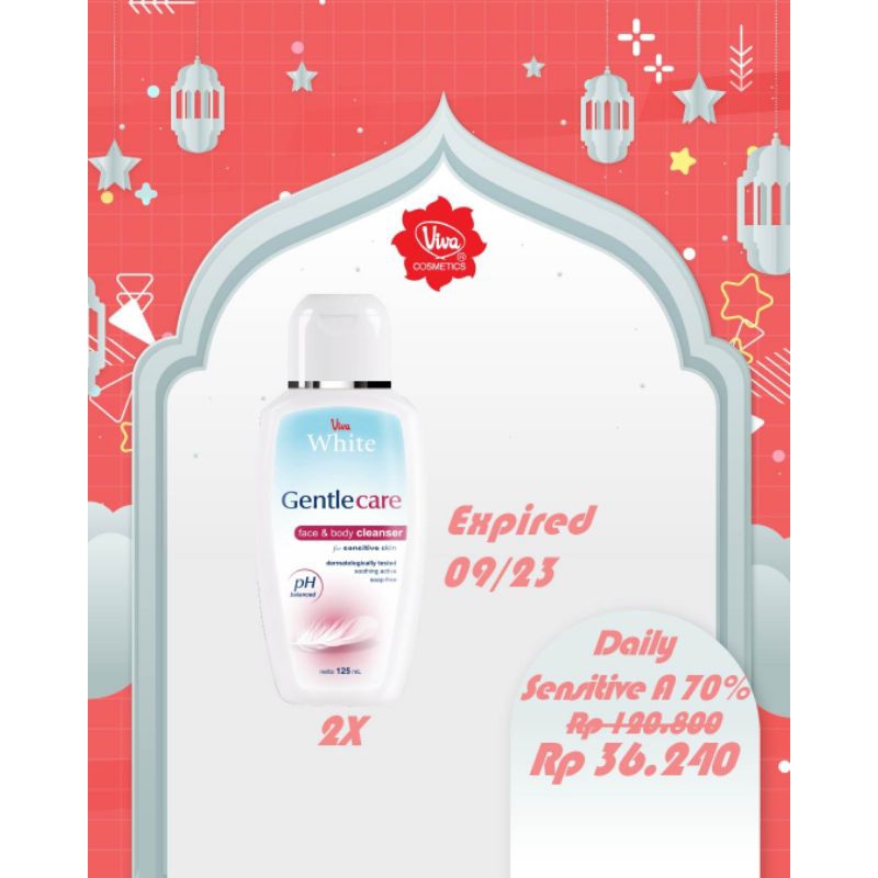 Paket 2 VW Gentle Care Face Body Cleanser 125ml _(expired 9/23)_