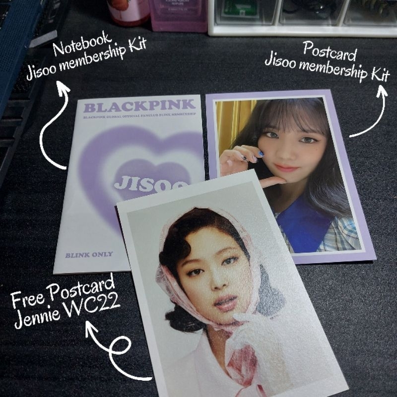 Postcard Notebook Jisoo Jennie  Membership Kit Premium Blackpink PC photocard