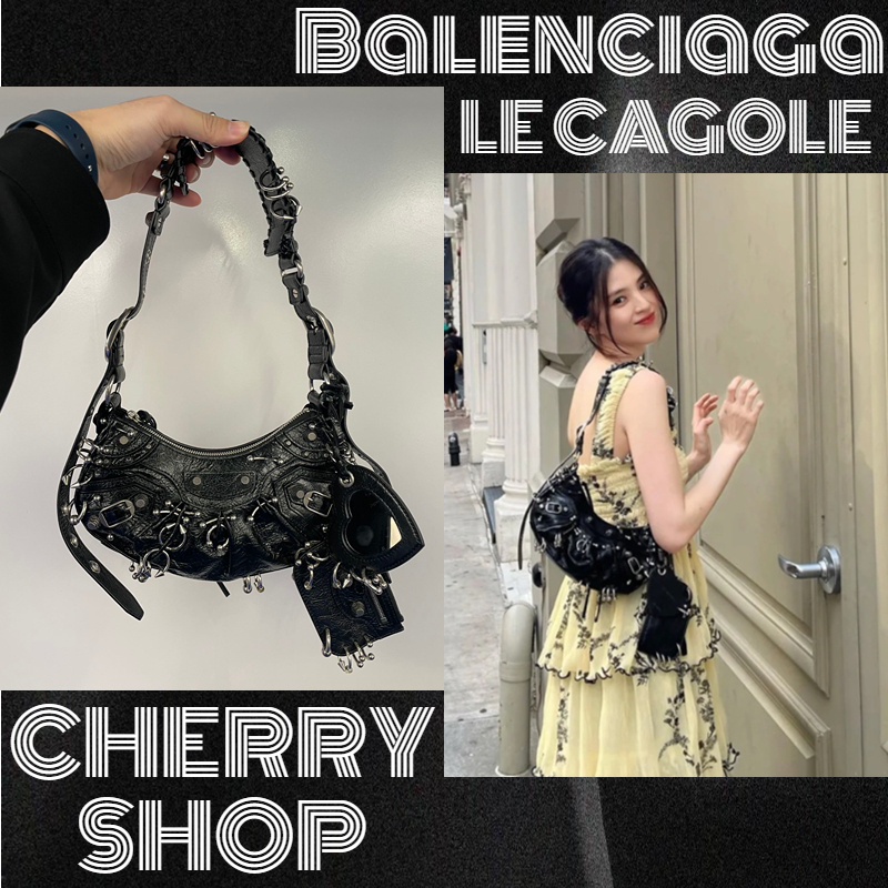✨100% authentic Balenciaga LE CAGOLE XS grommet shoulder bag/tas bahu wanita