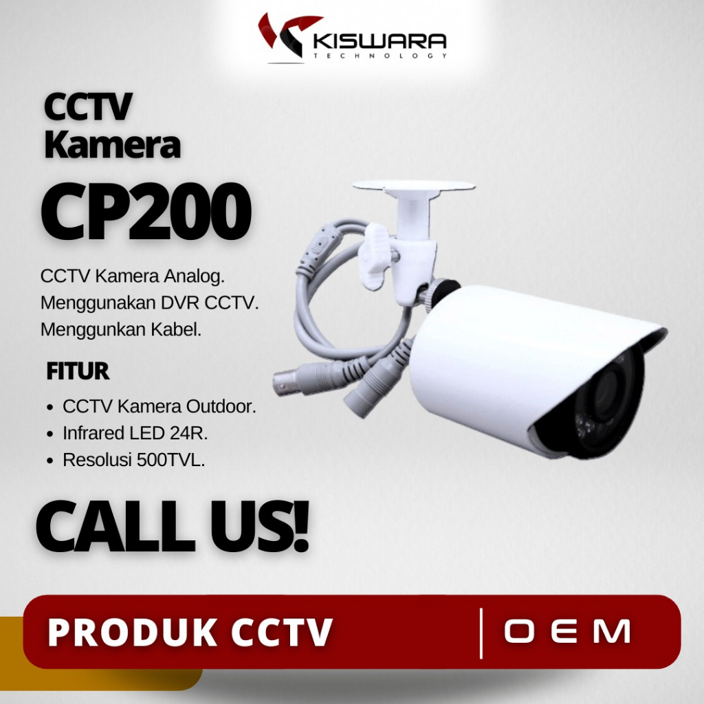 Kamera CCTV Outdoor CMOS 500TVL 24 IR [CP200]