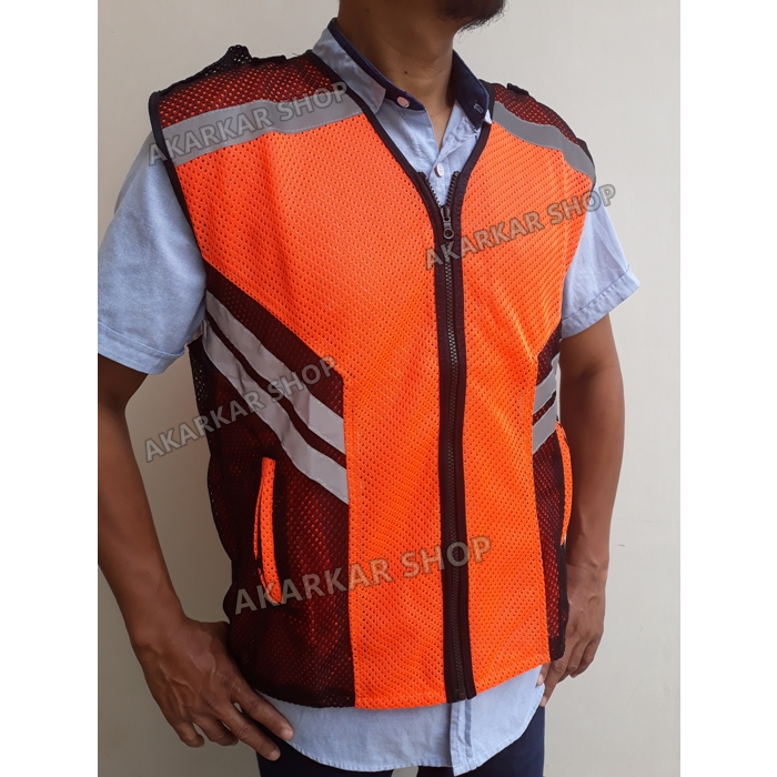 RJ Rompi Karet Safety Proyek Rompi Kerja Elastic Scotlight