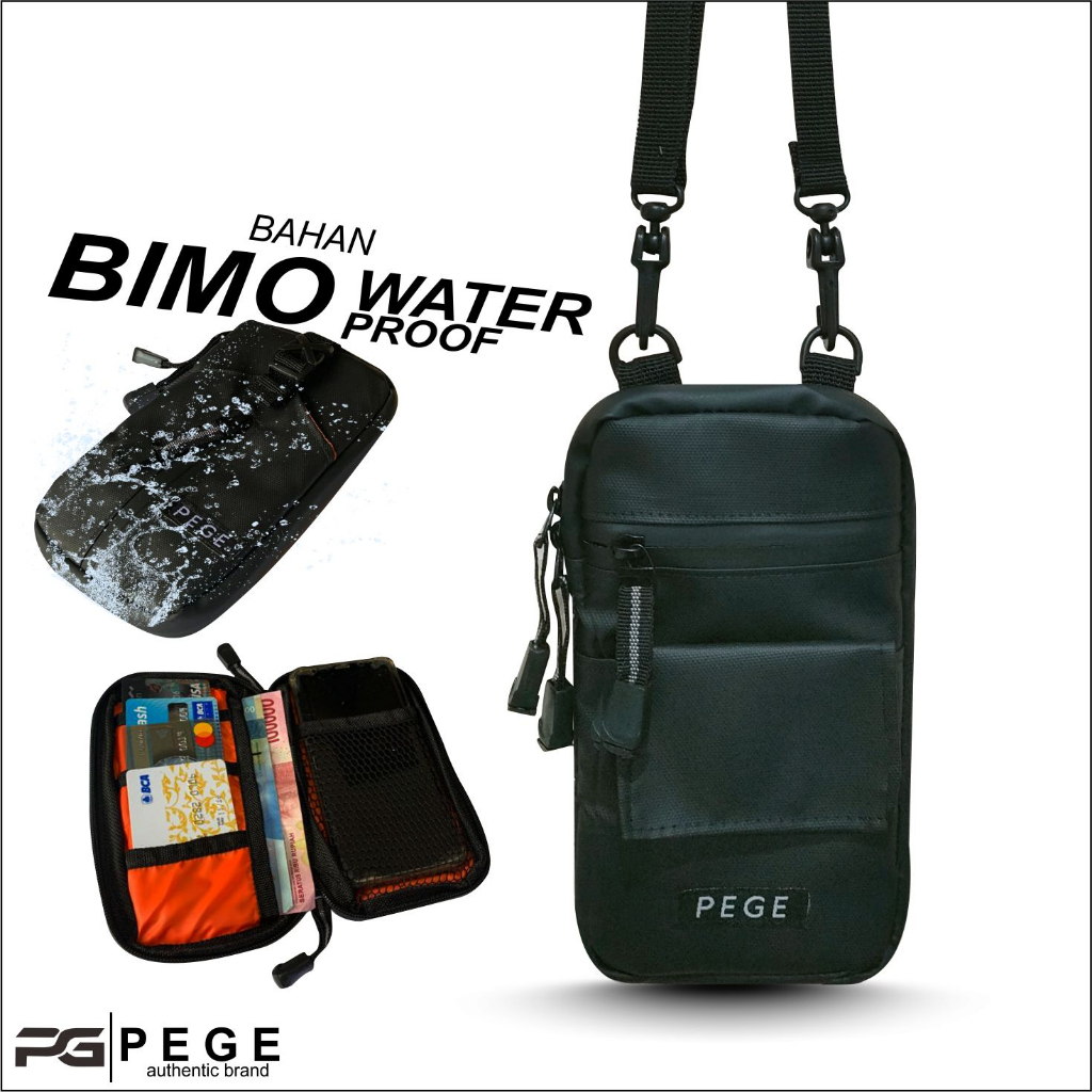 Slingpouch PEGE Hiro Untuk Tas HP Bahan BIMO Waterproof Anti Air - PG 8958