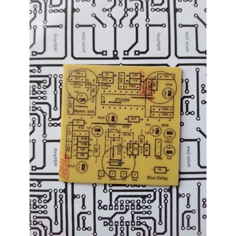PCB EFEK GITAR BLUE DELAY