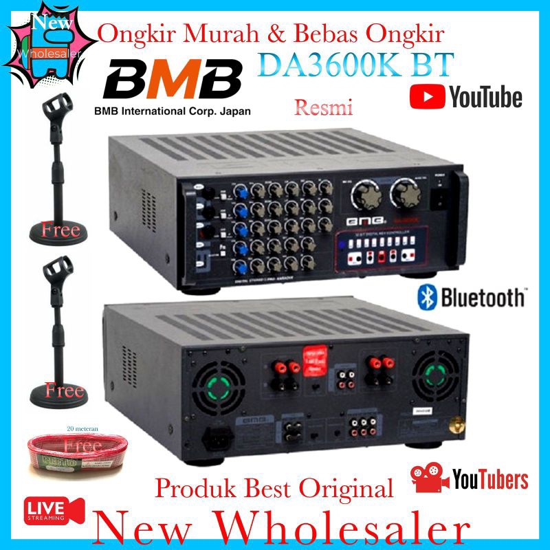 Power Audio Amplifier BMB DA3600K BT new Bluetooth Original Resmi Sound DA 3600 K