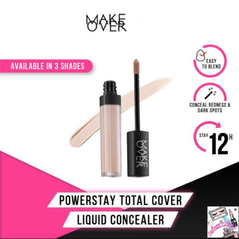 ☃️Cutezz_Ching1☃️MAKE OVER Powerstay Total Cover Liquid Concealer 6.5 ml - Concealer Liquid