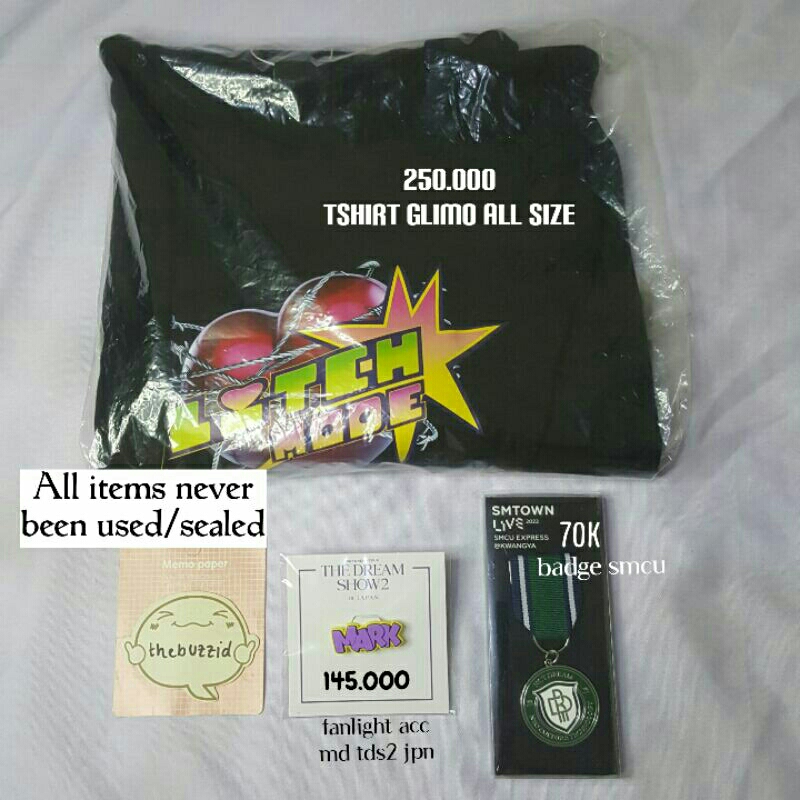 NCT Dream MD TDS2 TDS 2 The Dream Show Japan Glitch Mode Tshirt Badge SMCU Jeno Jaemin Mark Haechan 