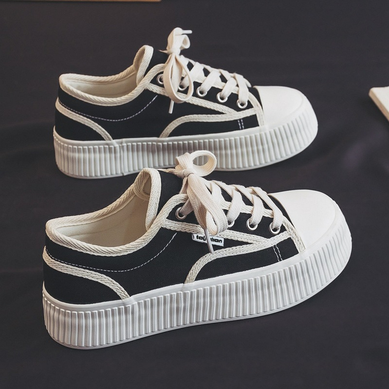 B320 IMPORT Sepatu Wanita Casual Hak Tebal Sneakers Korea Style Sekolah Kampus Ukuran 36-40