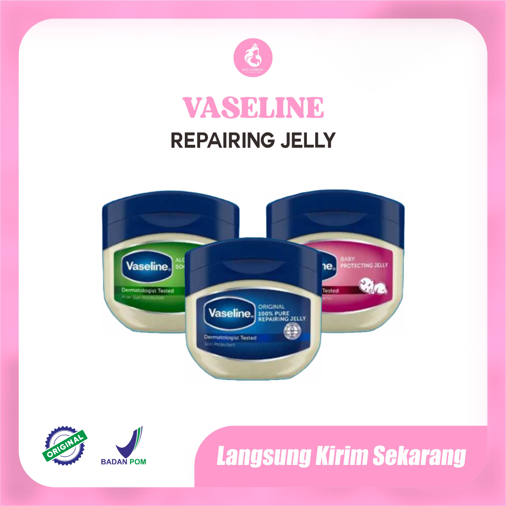 Vaseline Repairing Petroleum Jelly Original Pure 50 Ml